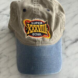 Super Bowl XXXVIII 38 Patriots Panthers 2004 Reebok Adjustable Hat